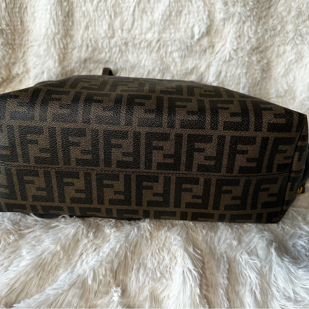 Fendi Zucca Spalmati small role tote tobacco fuchsia - Picture 7 of 17